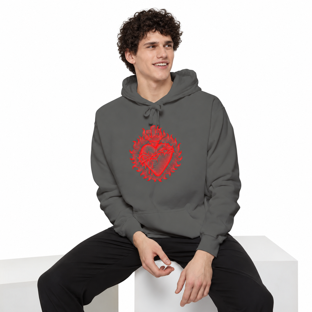 Red Sacred Heart Faith Hoodie