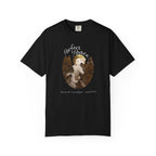 Black t-shirt with a graphic design of a baby Jesus and the text 'Perfect Peace' on a white background.