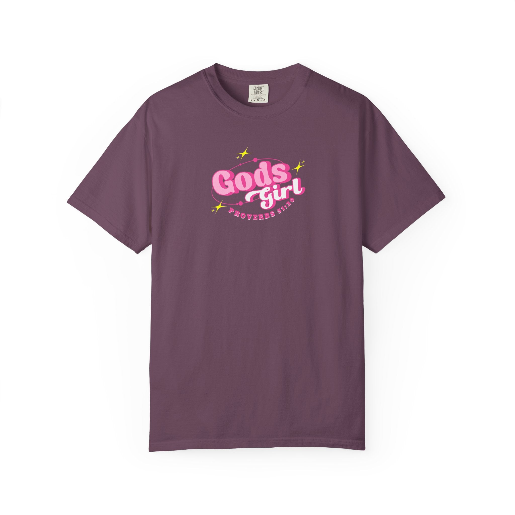 Purple t-shirt with 'Lonely Leaders' text on a white background