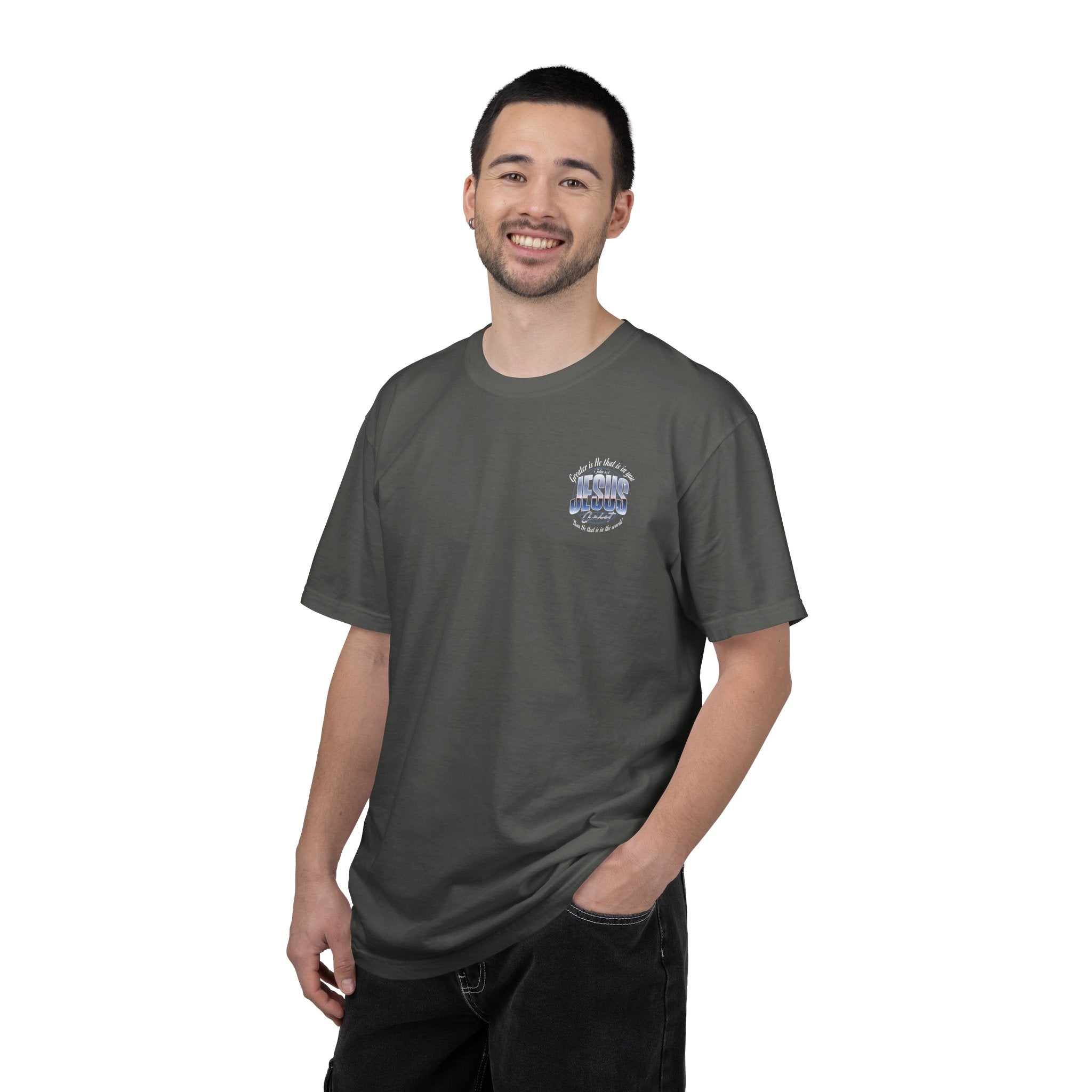 “Greater is He” Globe T-Shirt