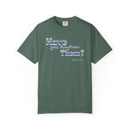 Green t-shirt with text 'Have you forgotten them?' on a white background