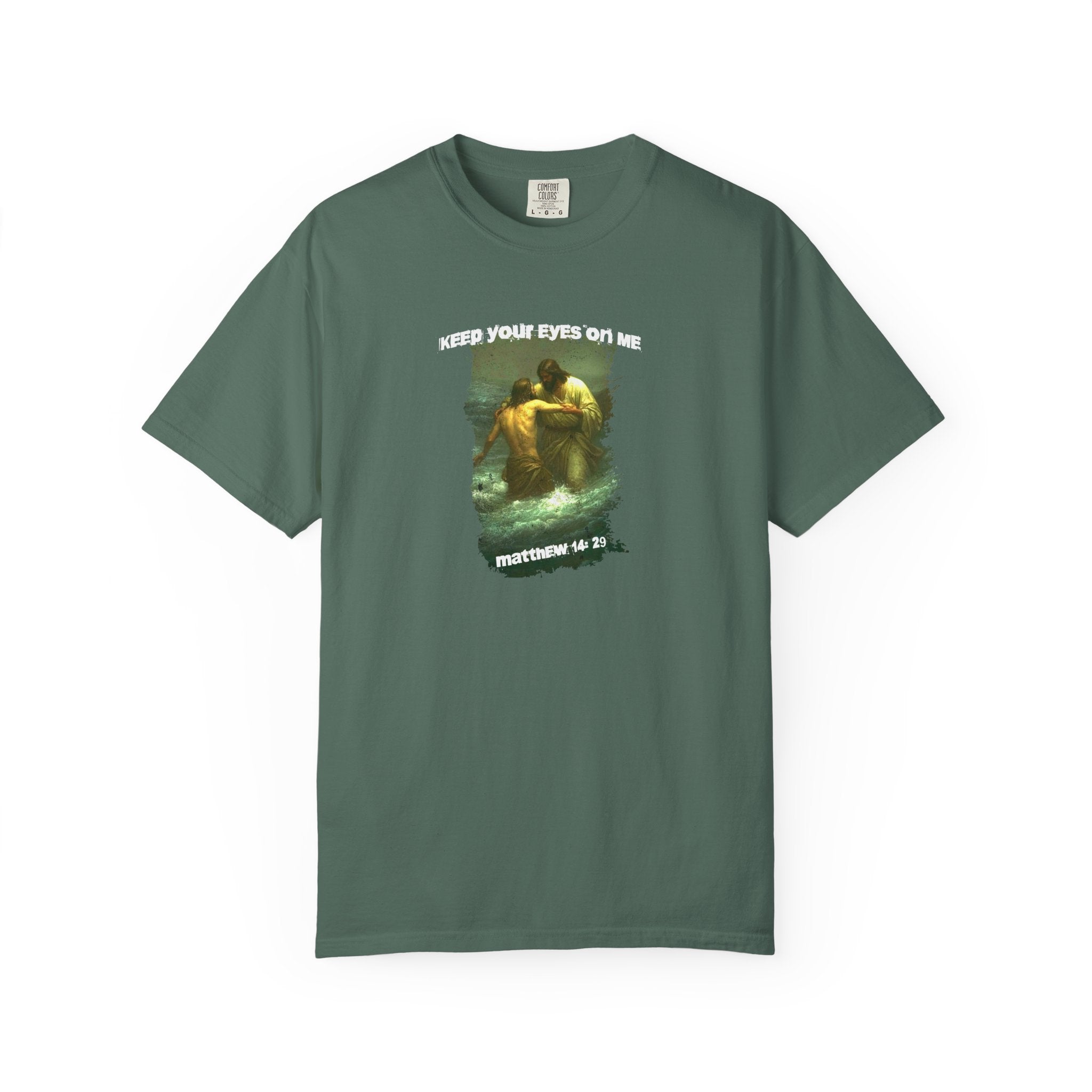 Green t-shirt with 'IRISH' text on a white background