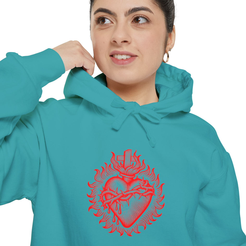 Red Sacred Heart Faith Hoodie