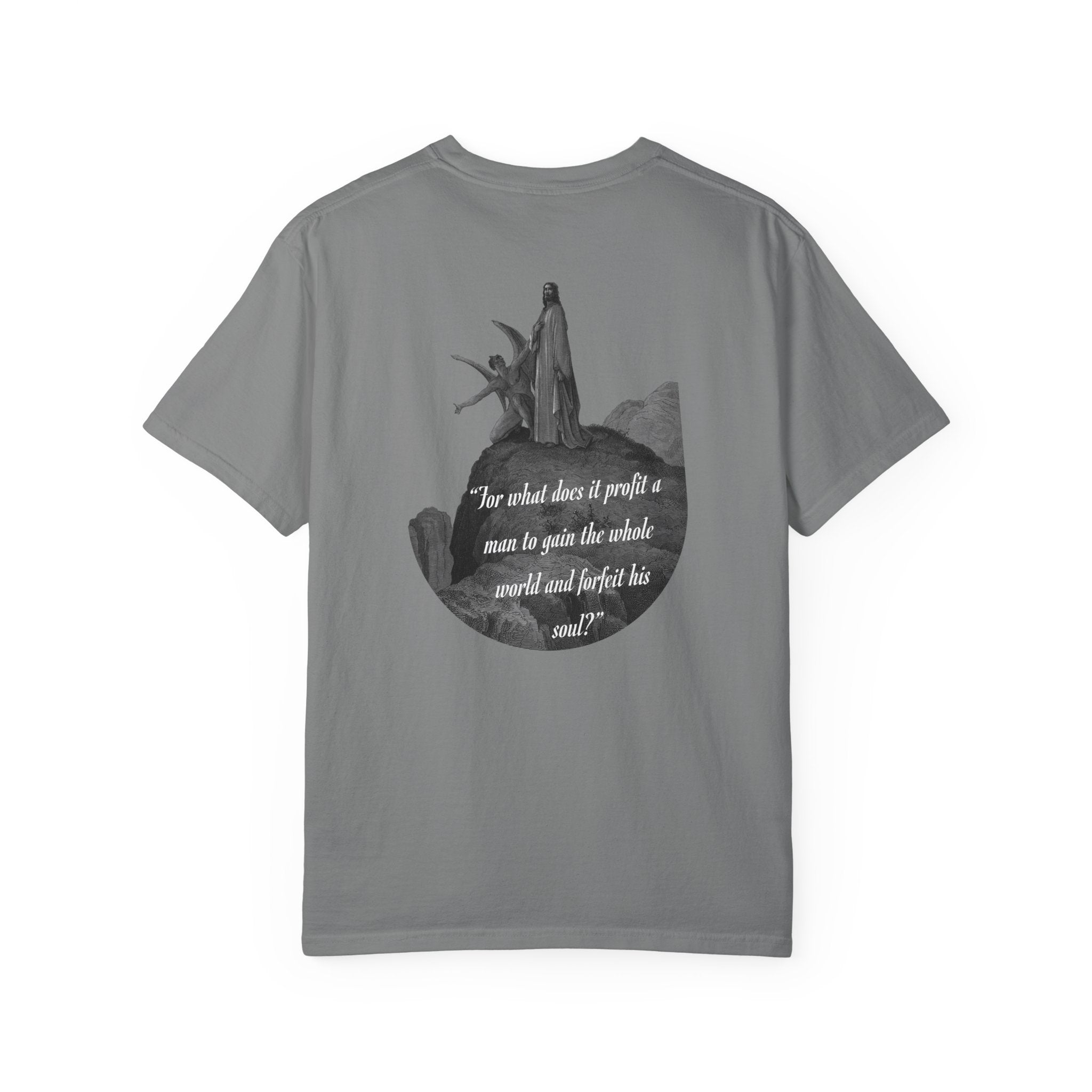 “Satan Temps Jesus“ Mark 8:36 T‑Shirt