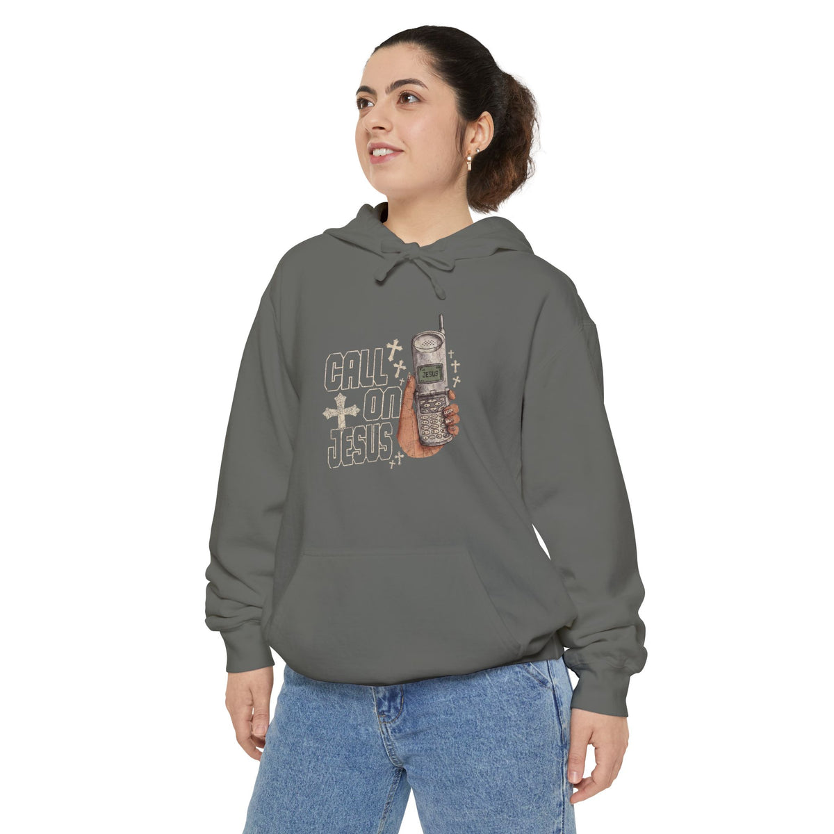 Call on Jesus Cellphone Hoodie