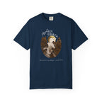 Black t-shirt with a graphic design of a baby Jesus and the text 'Perfect Peace' on a white background.