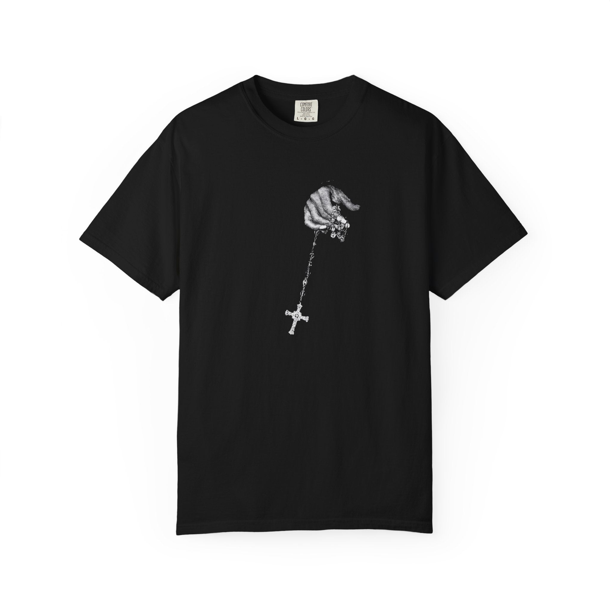 Black t-shirt with white text 'I USE THE F_WORD' on a white background