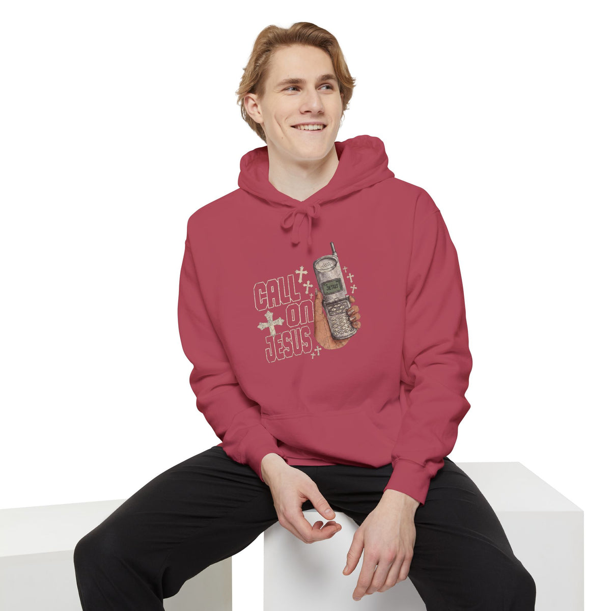 Call on Jesus Cellphone Hoodie
