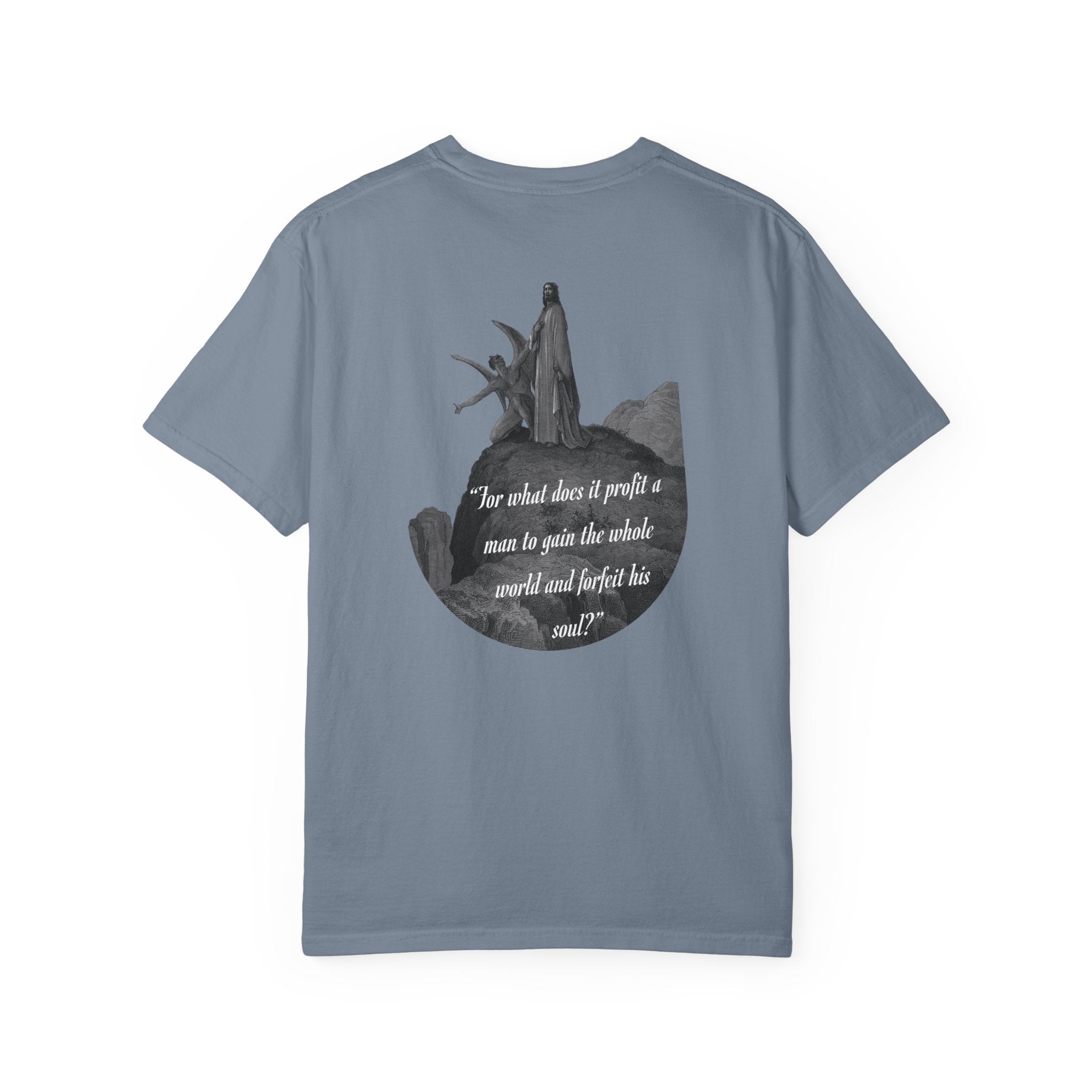 “Satan Temps Jesus“ Mark 8:36 T‑Shirt