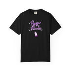 Black t-shirt with 'Appalachian Raised' graphic design on a white background