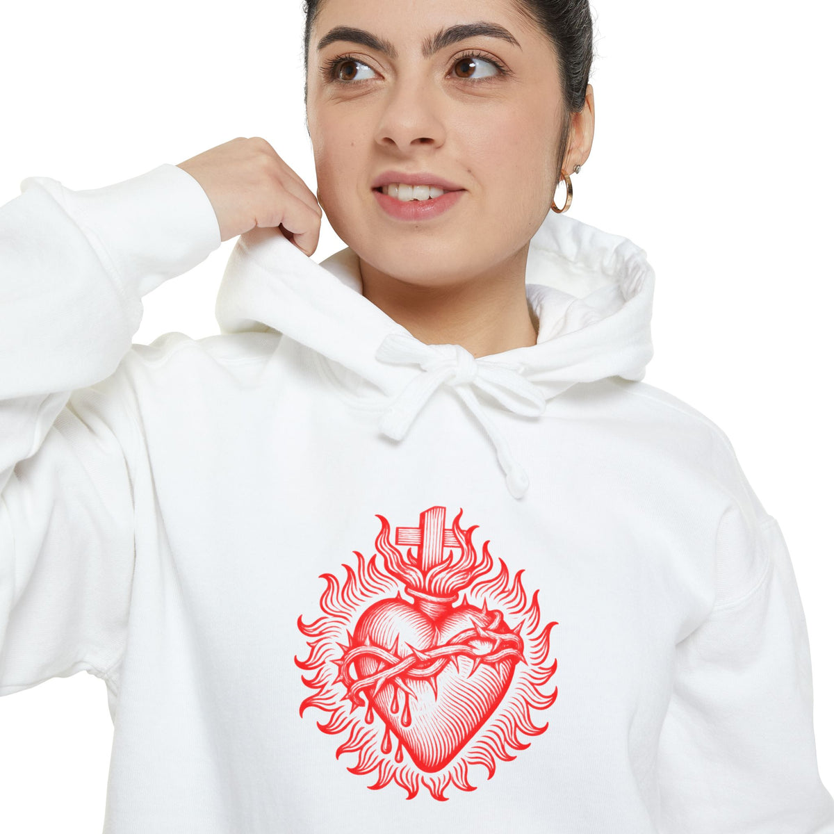 Red Sacred Heart Faith Hoodie