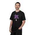 Man wearing a black t-shirt with 'GO LF ELEMENTS OF REGRET' text on a white background