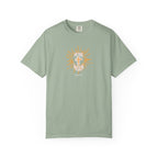 Gray t-shirt with humorous golf-themed graphic and text on a white background
