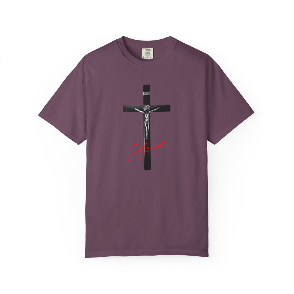 Purple t-shirt with Libra zodiac constellation design on a white background