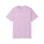 Light purple t-shirt with text on a white background