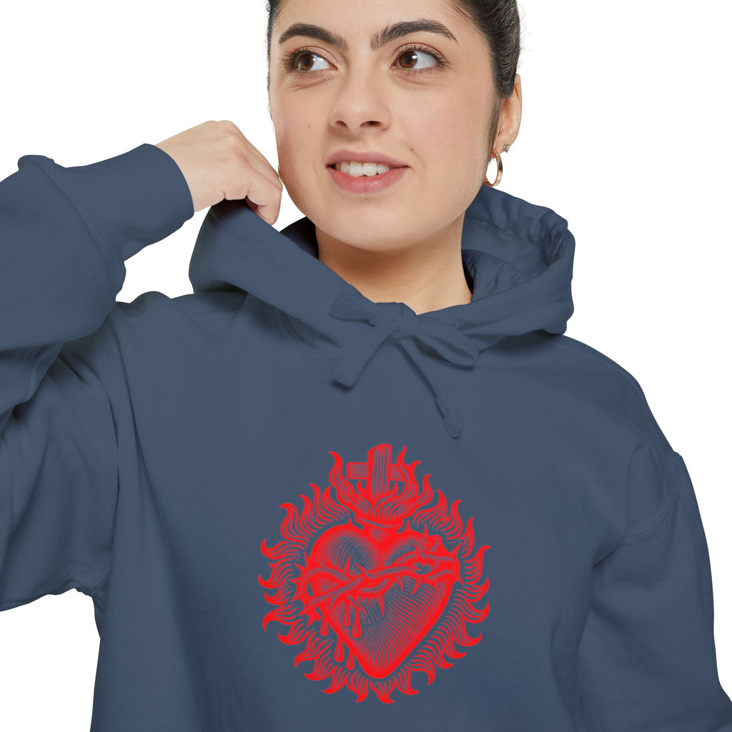Red Sacred Heart Faith Hoodie
