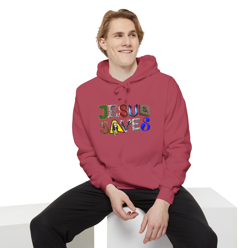 Jesus Saves Mixed Letter Hoodie