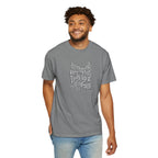 Man wearing a gray t-shirt with 'Highest Esteem' text on a white background