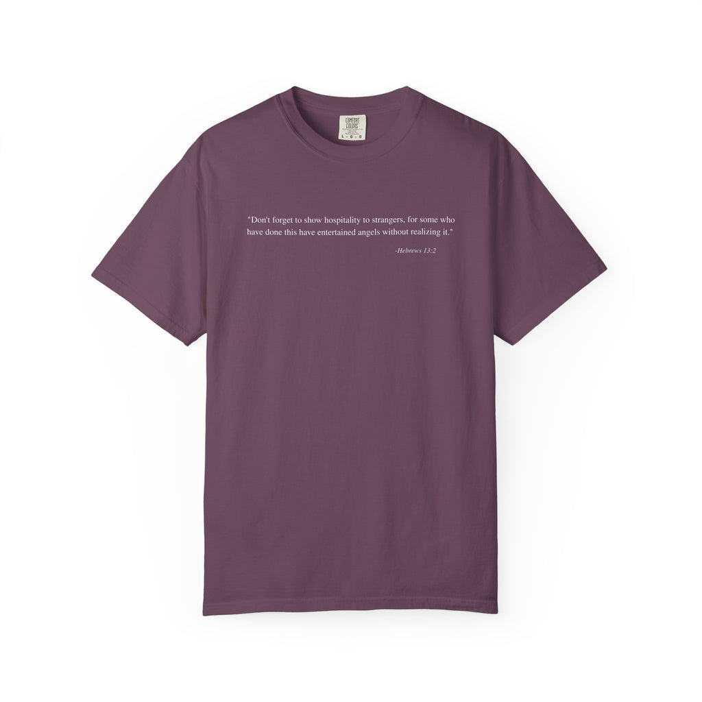 Purple t-shirt on a white background