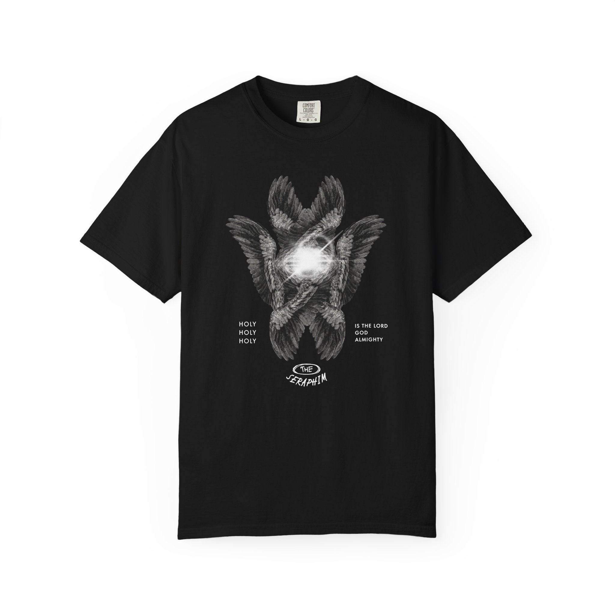 Black t-shirt with white text '4:4:4 EVERY PIXEL COUNTS' on a white background
