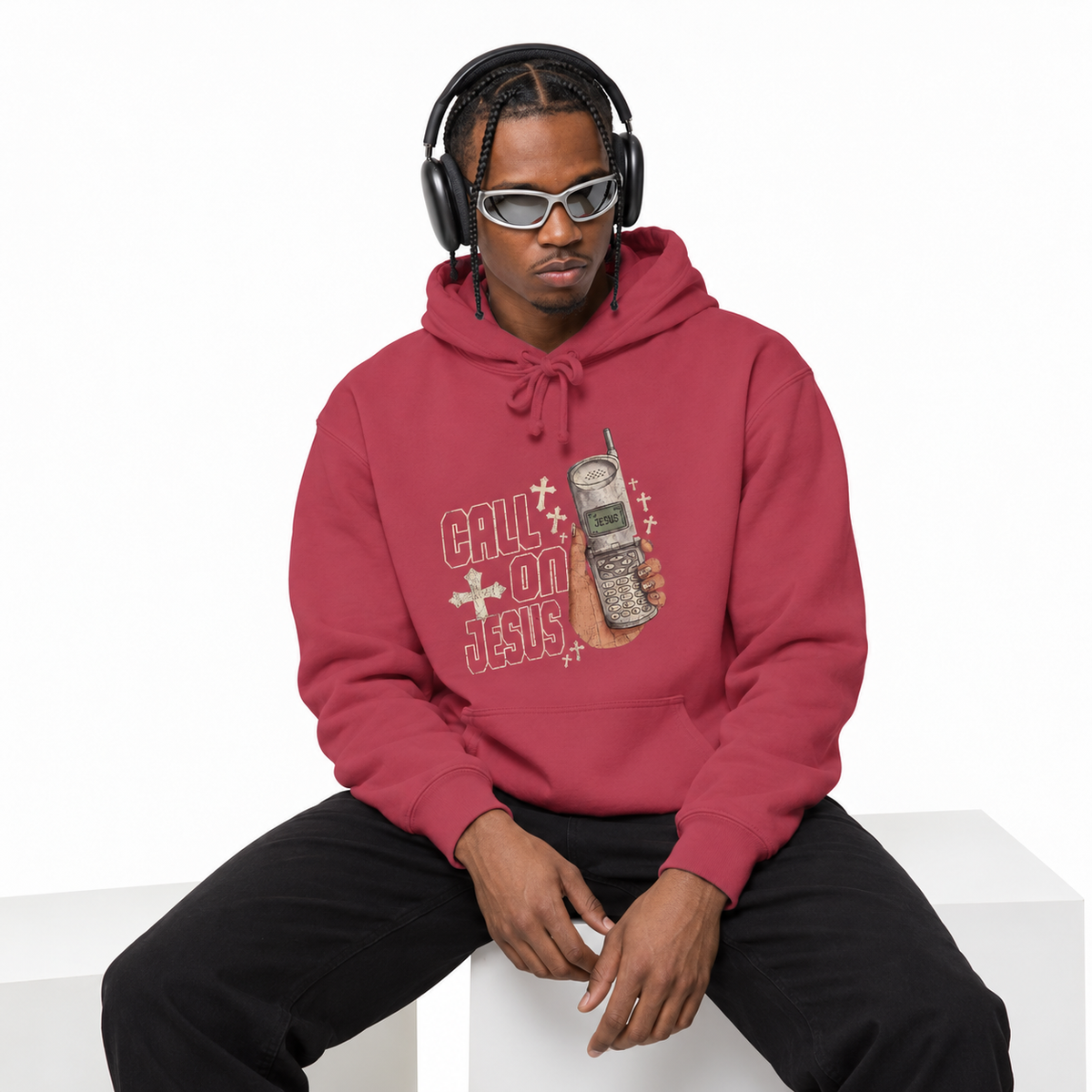 Call on Jesus Cellphone Hoodie