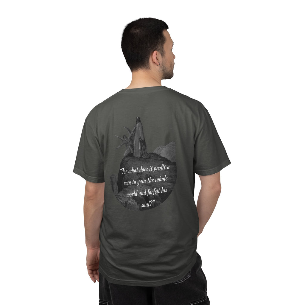 “Satan Temps Jesus“ Mark 8:36 T‑Shirt