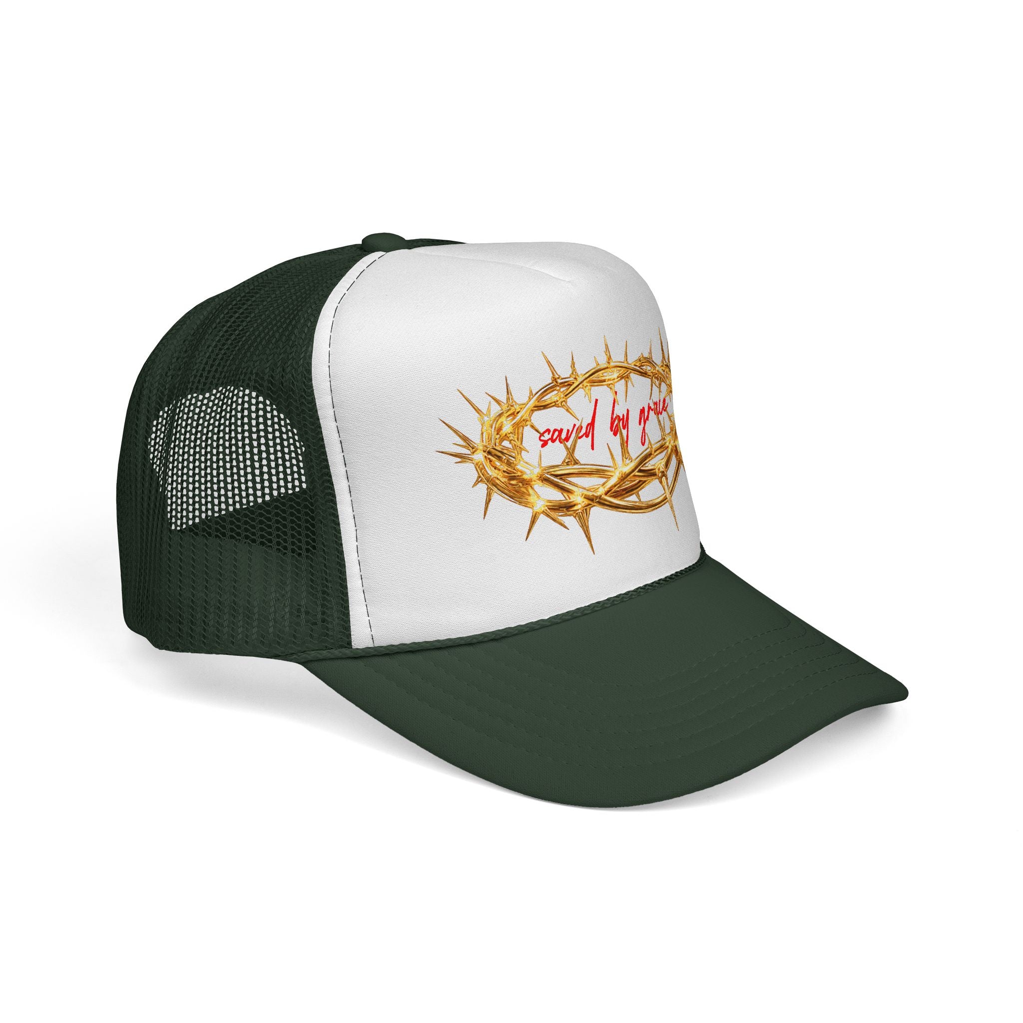 Saved By Grace Thorn Trucker Hat