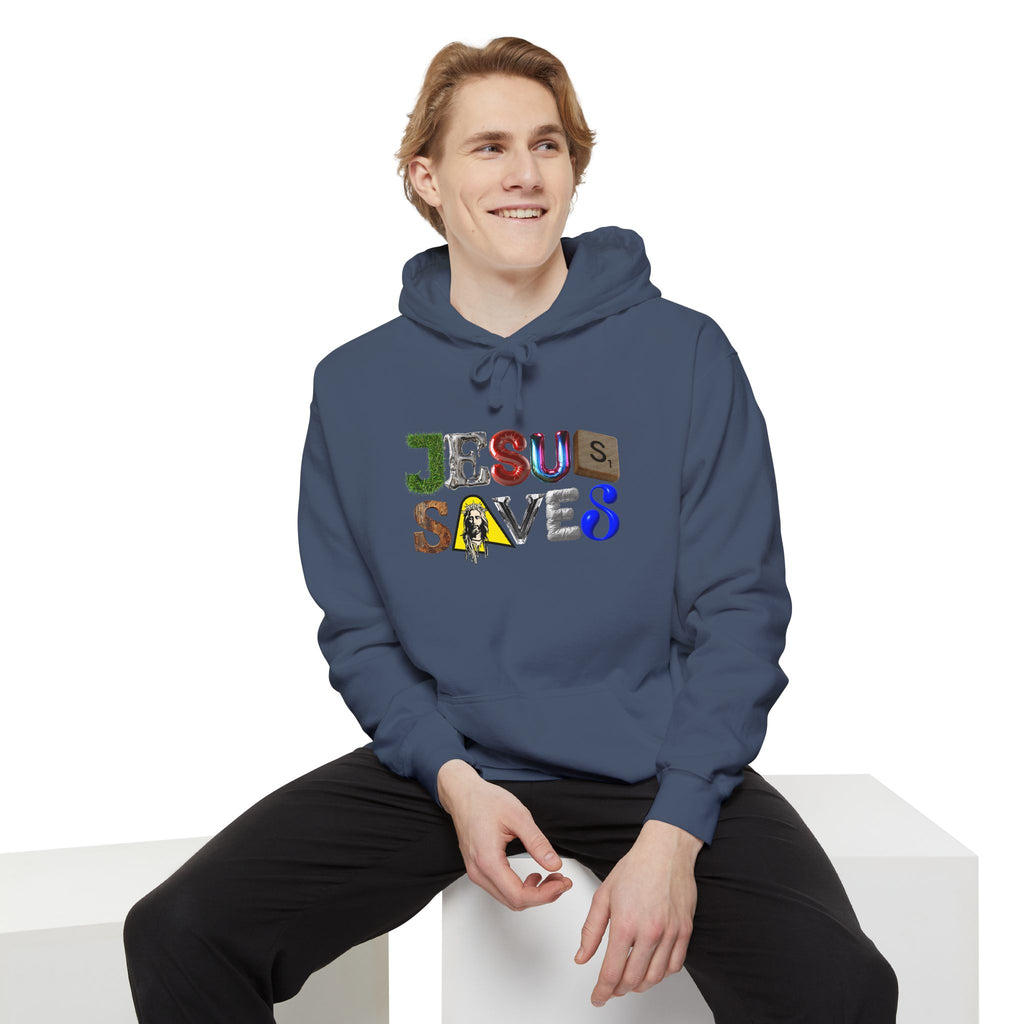 Jesus Saves Mixed Letter Hoodie