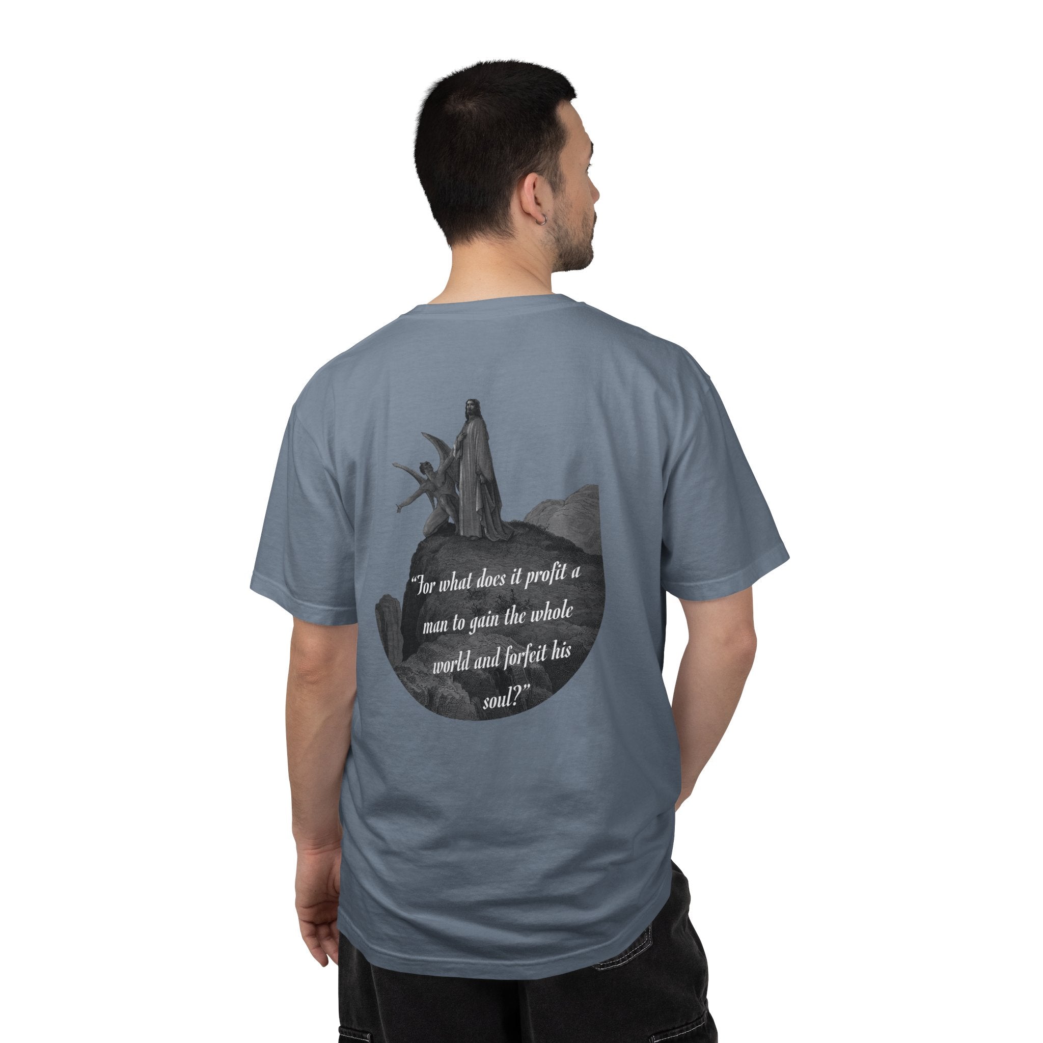 “Satan Temps Jesus“ Mark 8:36 T‑Shirt