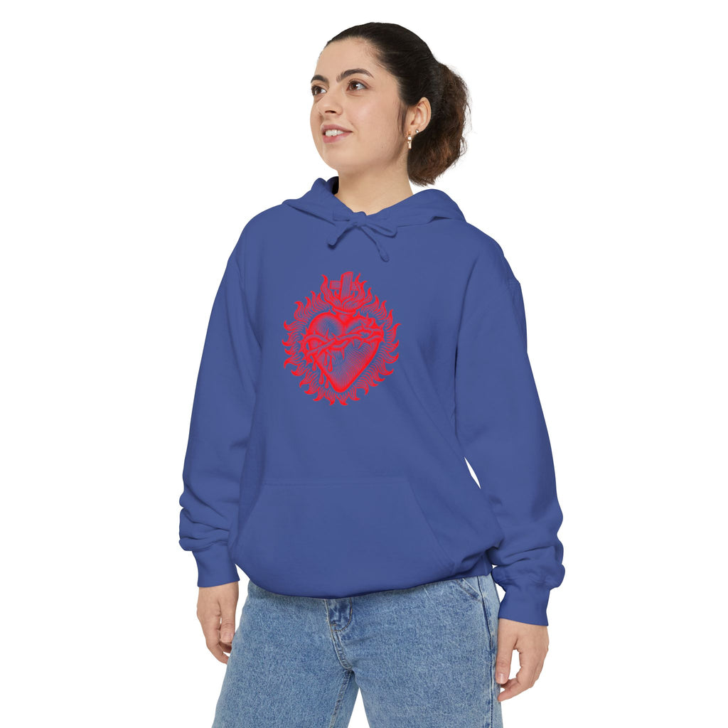 Red Sacred Heart Faith Hoodie