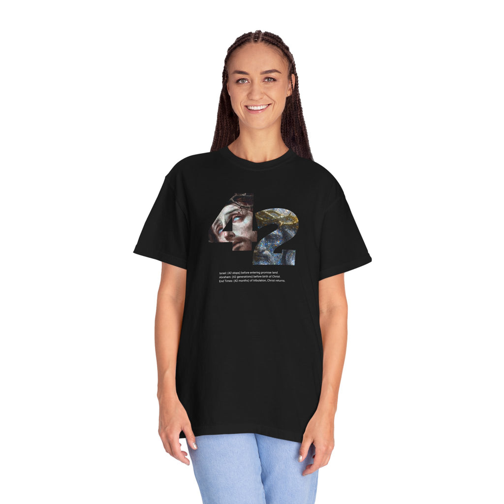 Person wearing a black t-shirt with 'Trust Me, I'm Licensed' text on a white background