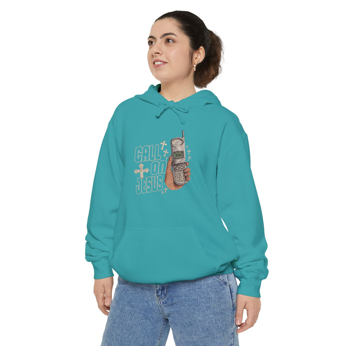 Call on Jesus Cellphone Hoodie