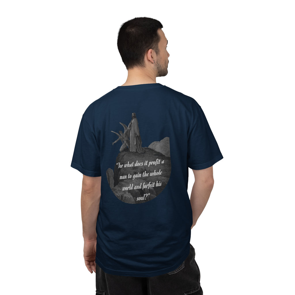 “Satan Temps Jesus“ Mark 8:36 T‑Shirt