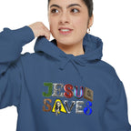 Jesus Saves Mixed Letter Hoodie