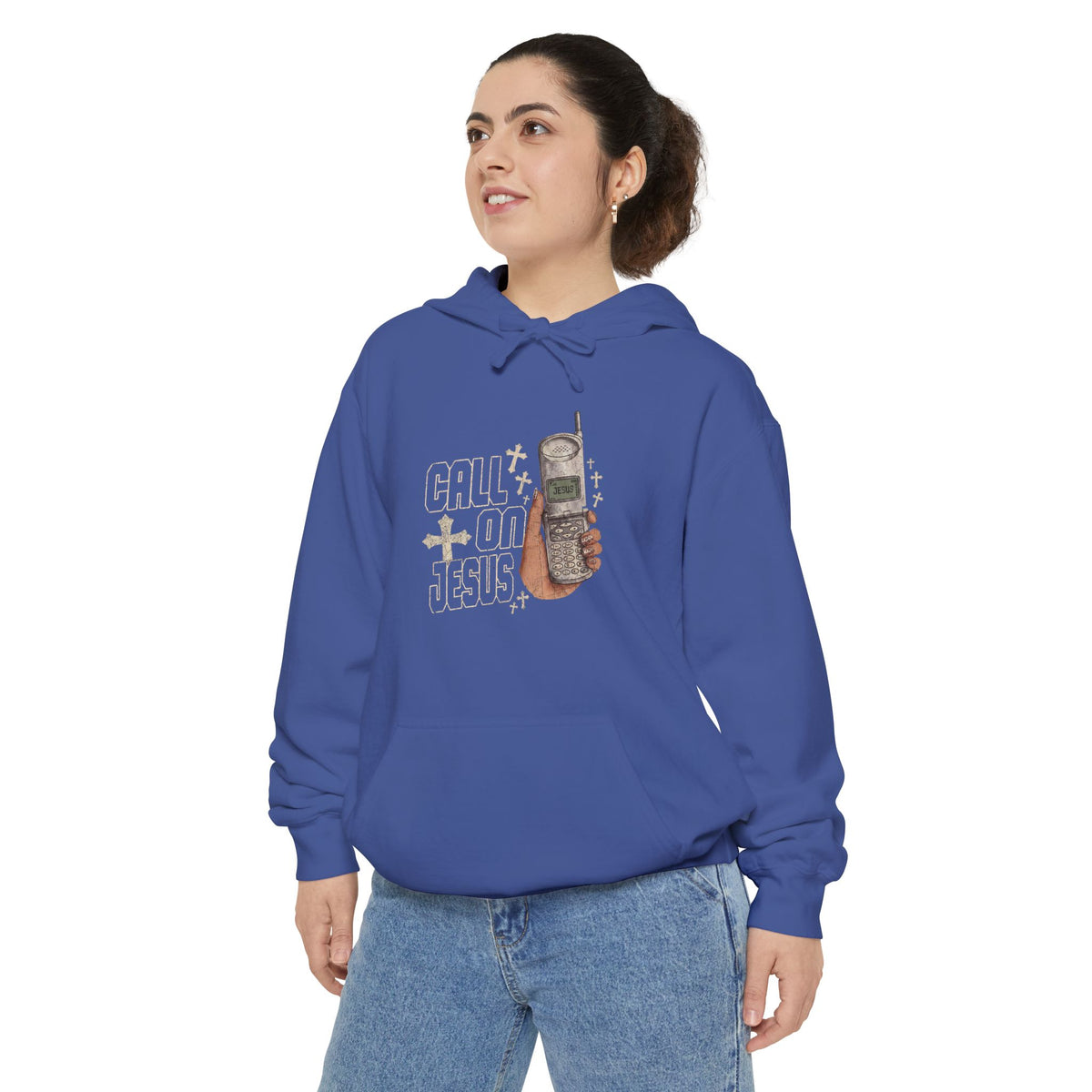 Call on Jesus Cellphone Hoodie