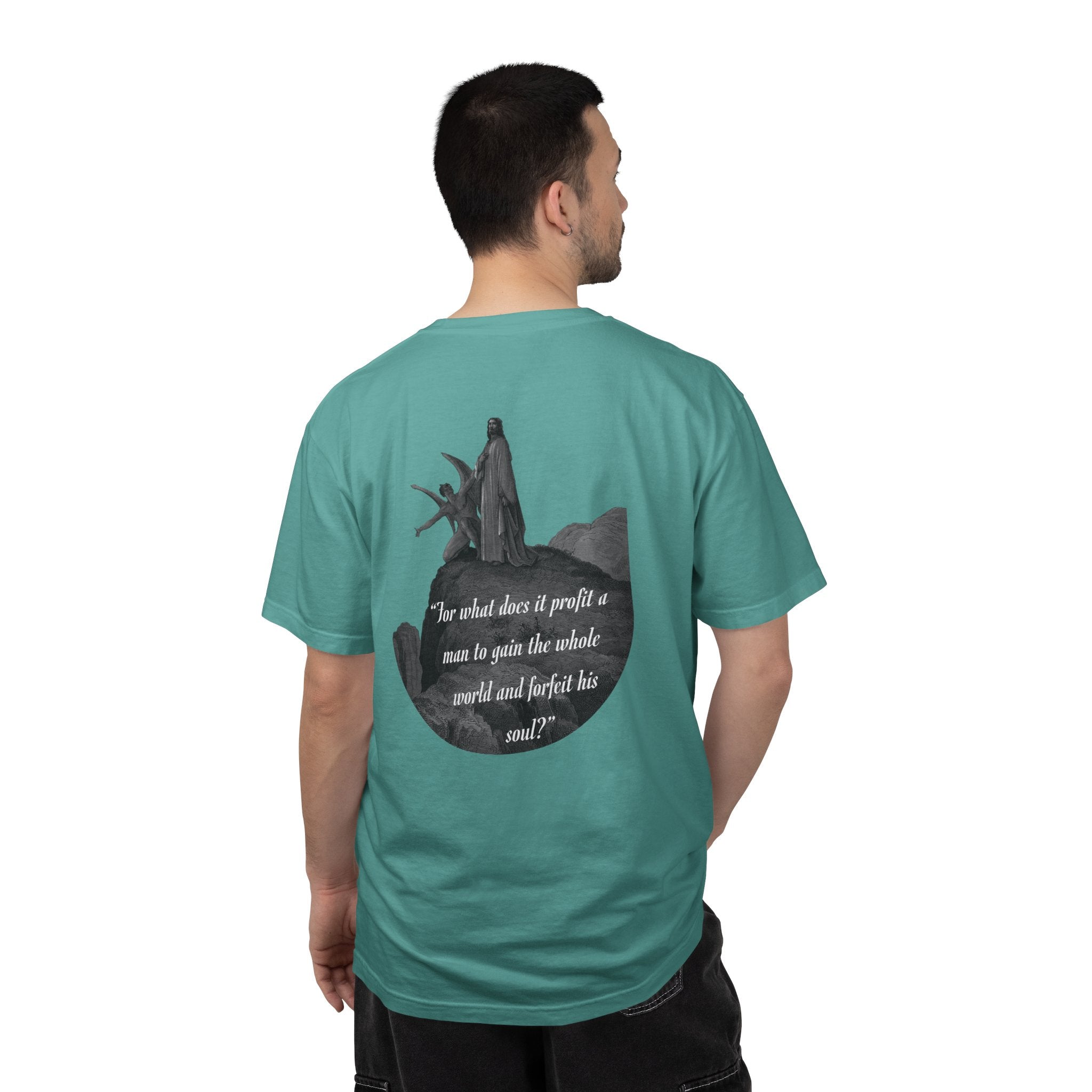 “Satan Temps Jesus“ Mark 8:36 T‑Shirt