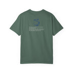 Green t-shirt with a graphic of a man holding the world on his shoulders and the word 'Circl' on a white background.