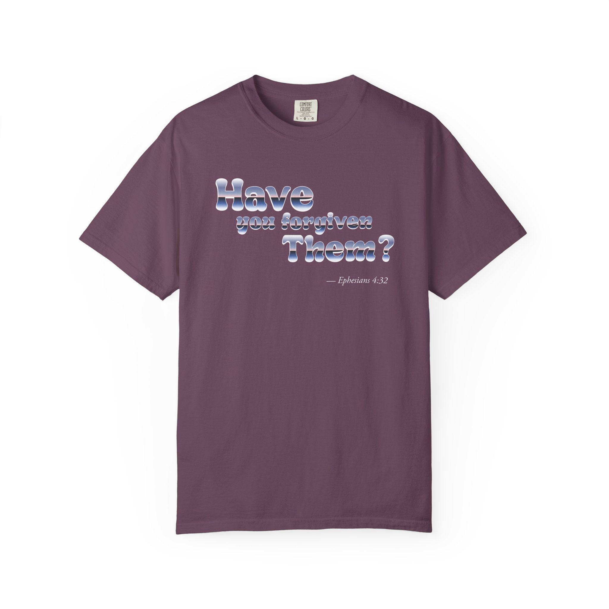 Maroon t-shirt with colorful flower patterns on a white background