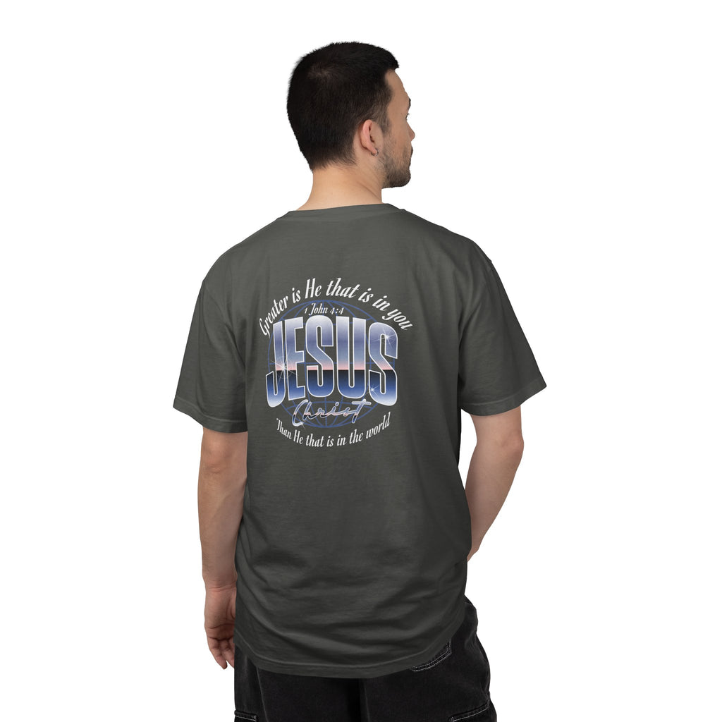 “Greater is He” Globe T-Shirt