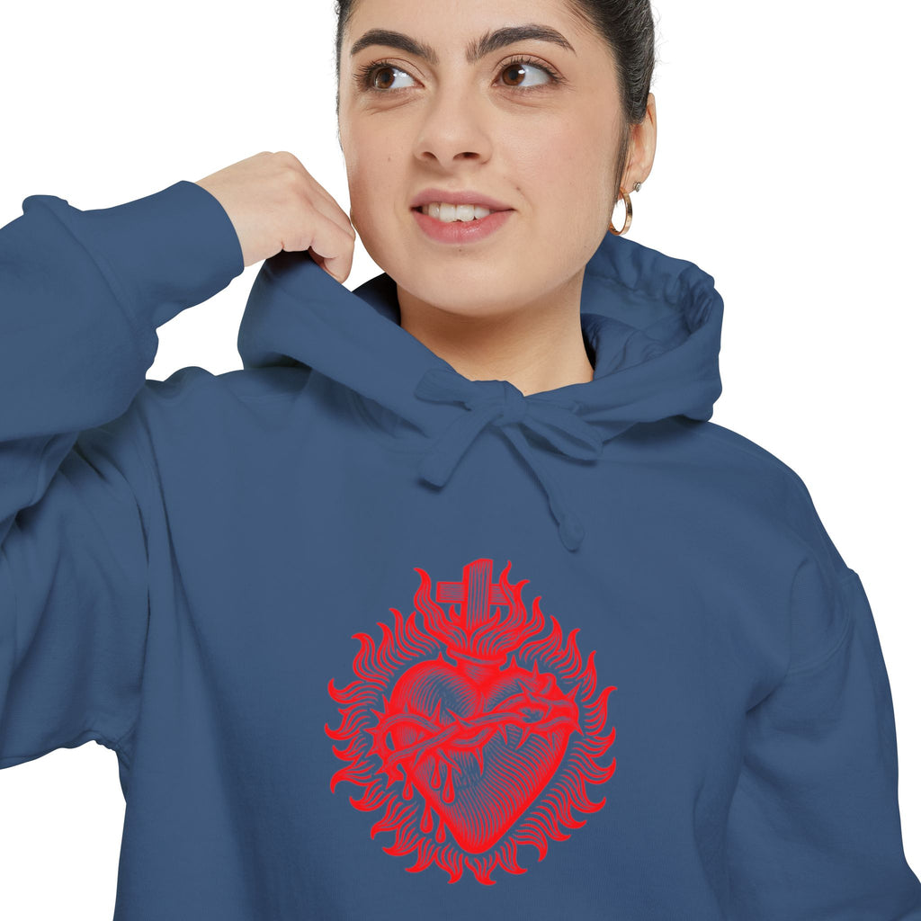 Red Sacred Heart Faith Hoodie