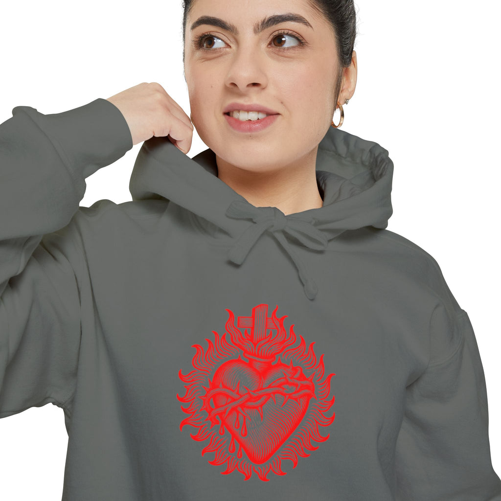 Red Sacred Heart Faith Hoodie