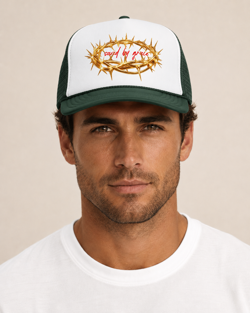 Saved By Grace Thorn Trucker Hat