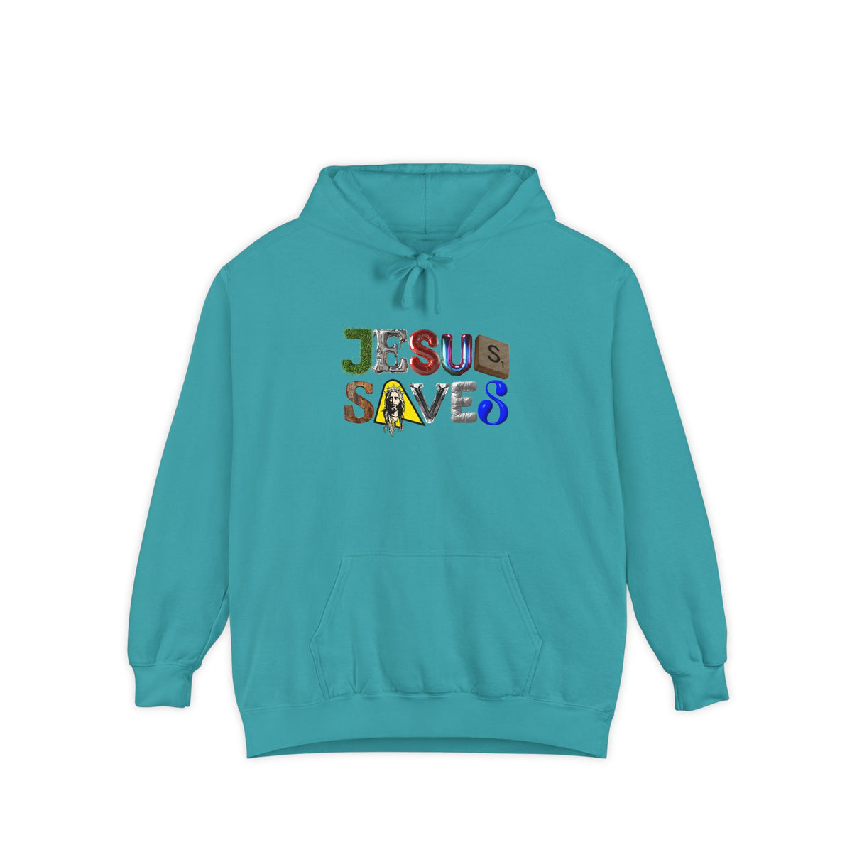 Jesus Saves Mixed Letter Hoodie