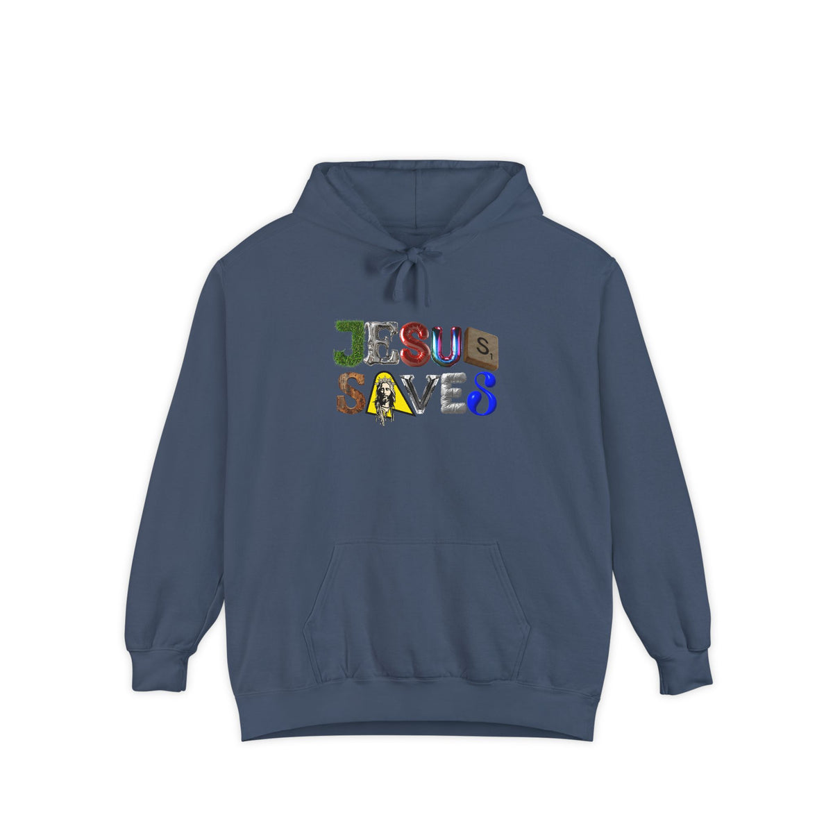 Jesus Saves Mixed Letter Hoodie