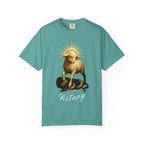 Teal t-shirt with a graphic of a ram and the word 'Victory' on a white background