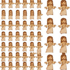 Pattern of a stylized figure with a beard and robe on a white background