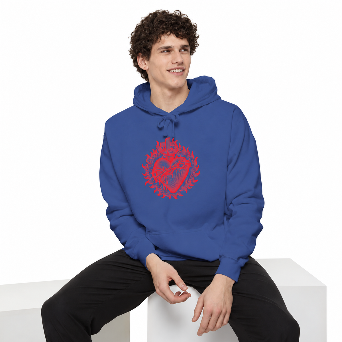 Red Sacred Heart Faith Hoodie
