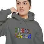 Jesus Saves Mixed Letter Hoodie
