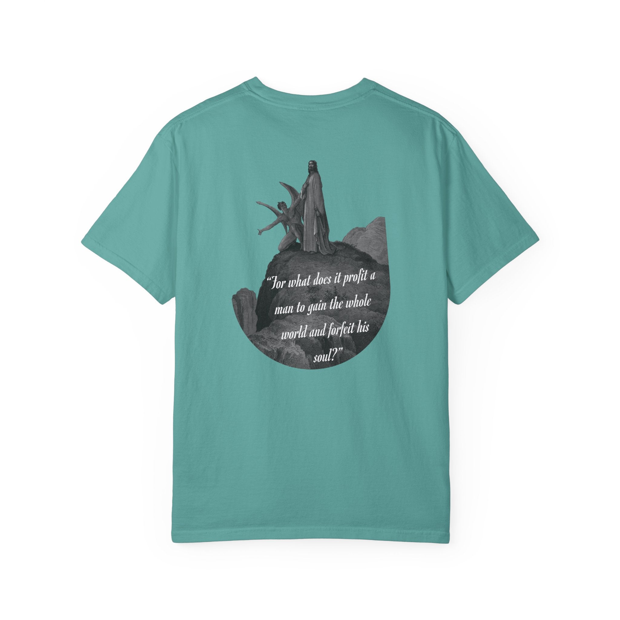 “Satan Temps Jesus“ Mark 8:36 T‑Shirt