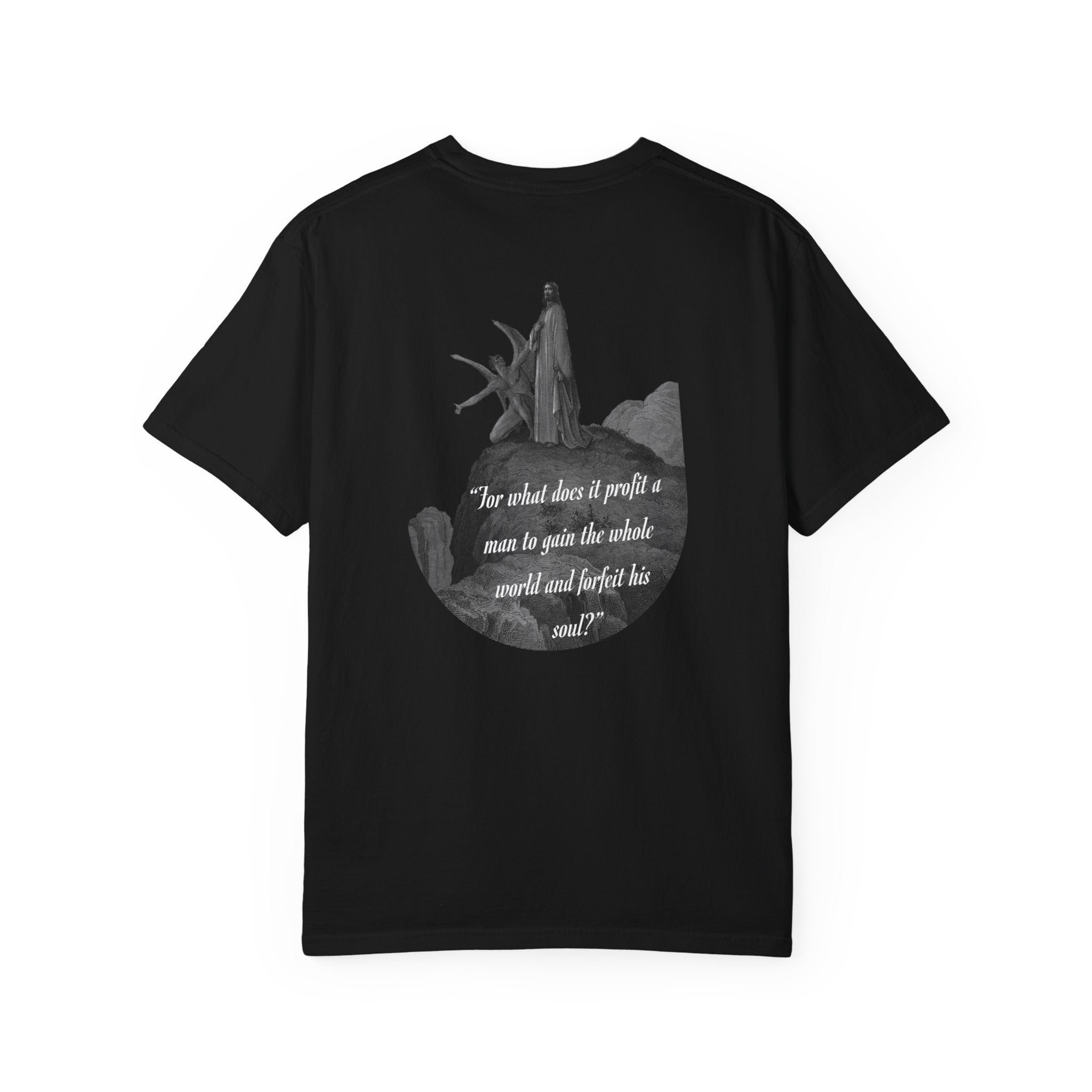 “Satan Temps Jesus“ Mark 8:36 T‑Shirt